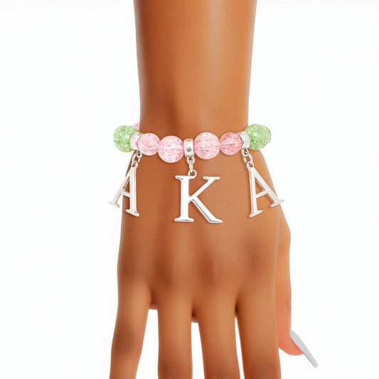 AKA Bracelet Pink Green SKEE WEE AKA Charm Bracelet