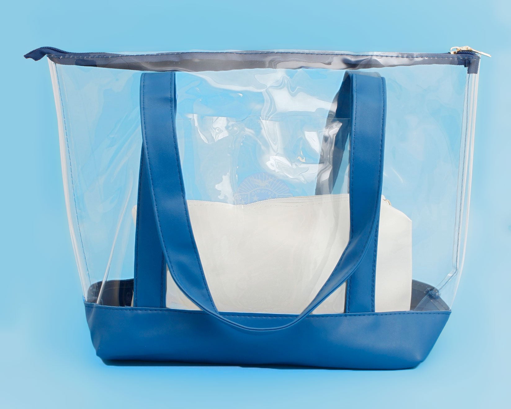 Tote Blue Clear Zeta Sorority Bag for Women