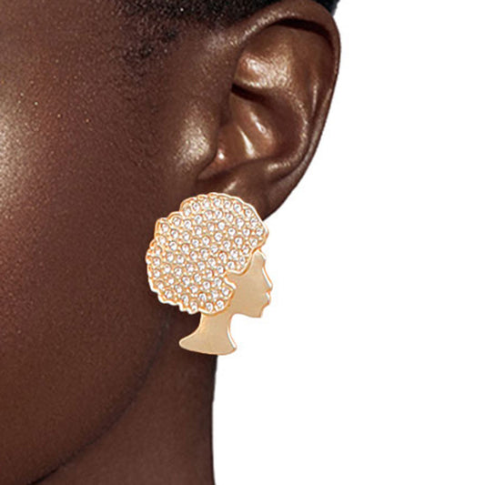 Gold 3 Pcs Black Girl Magic Studs