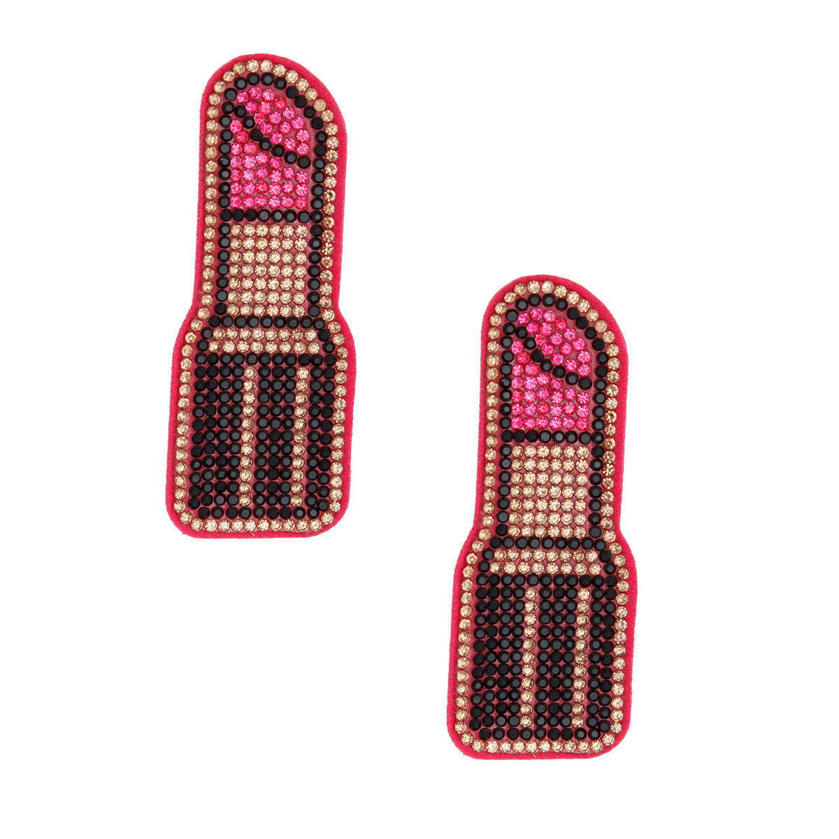 Fuchsia Lipstick Earrings