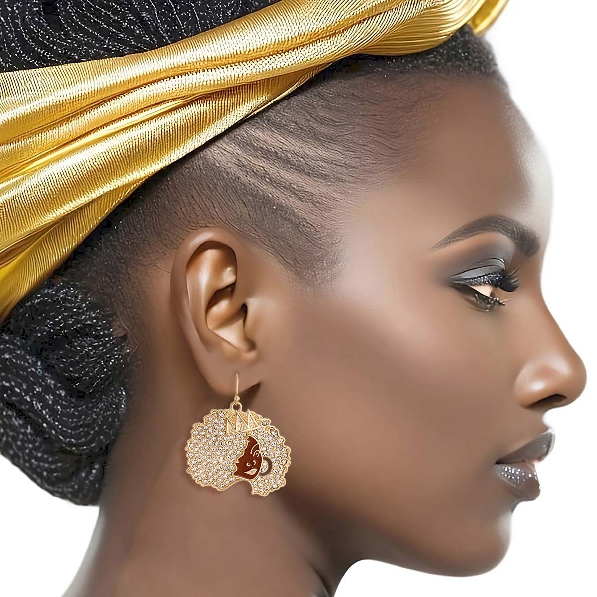 Gold Afro Queen Fishhooks