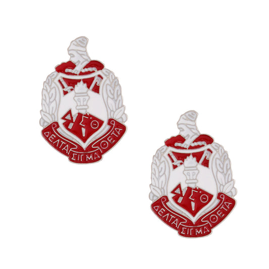 Red White Crest DST Studs|1.35 x 1 inches