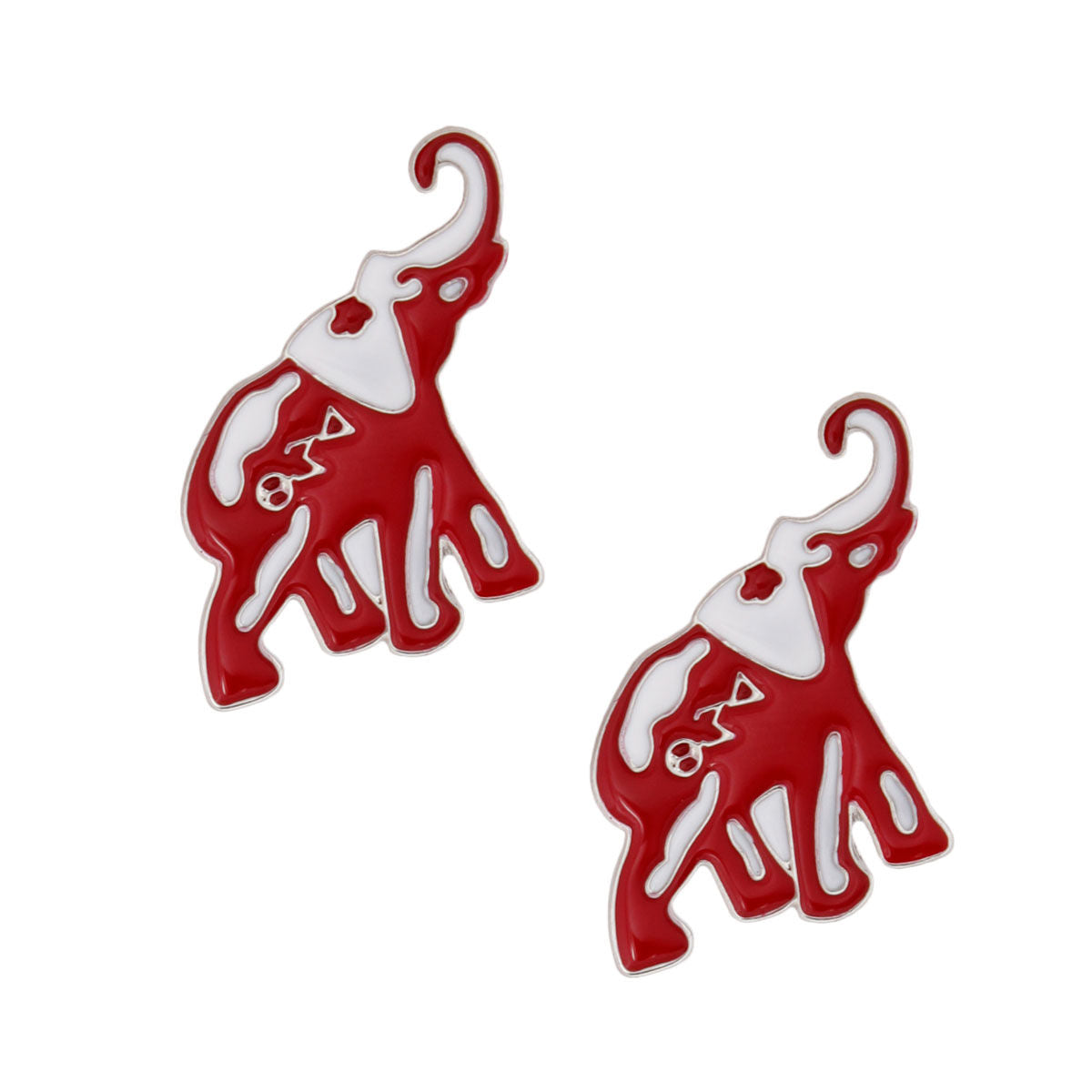 Red White Elephant DST Studs|1 inch