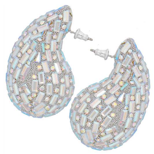 Studs Aurbo Embellished Teardrop Earrings