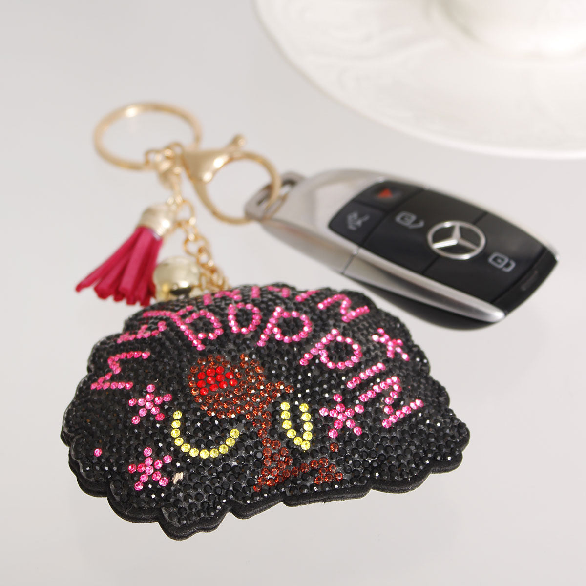 Melanin Poppin Afro Keychain