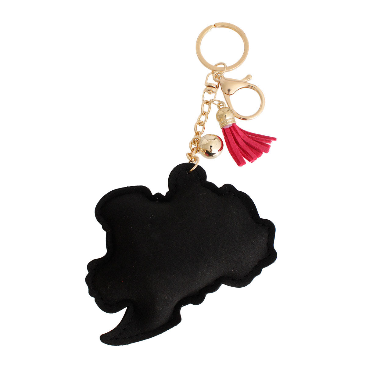 Pink Headband Woman Keychain