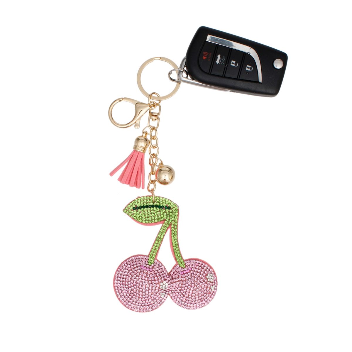 Keychain Cheeky Coquette Pink Cherry Bag Charm