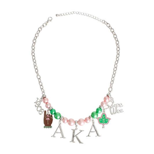 AKA Pink Green Pearl AKA Necklace