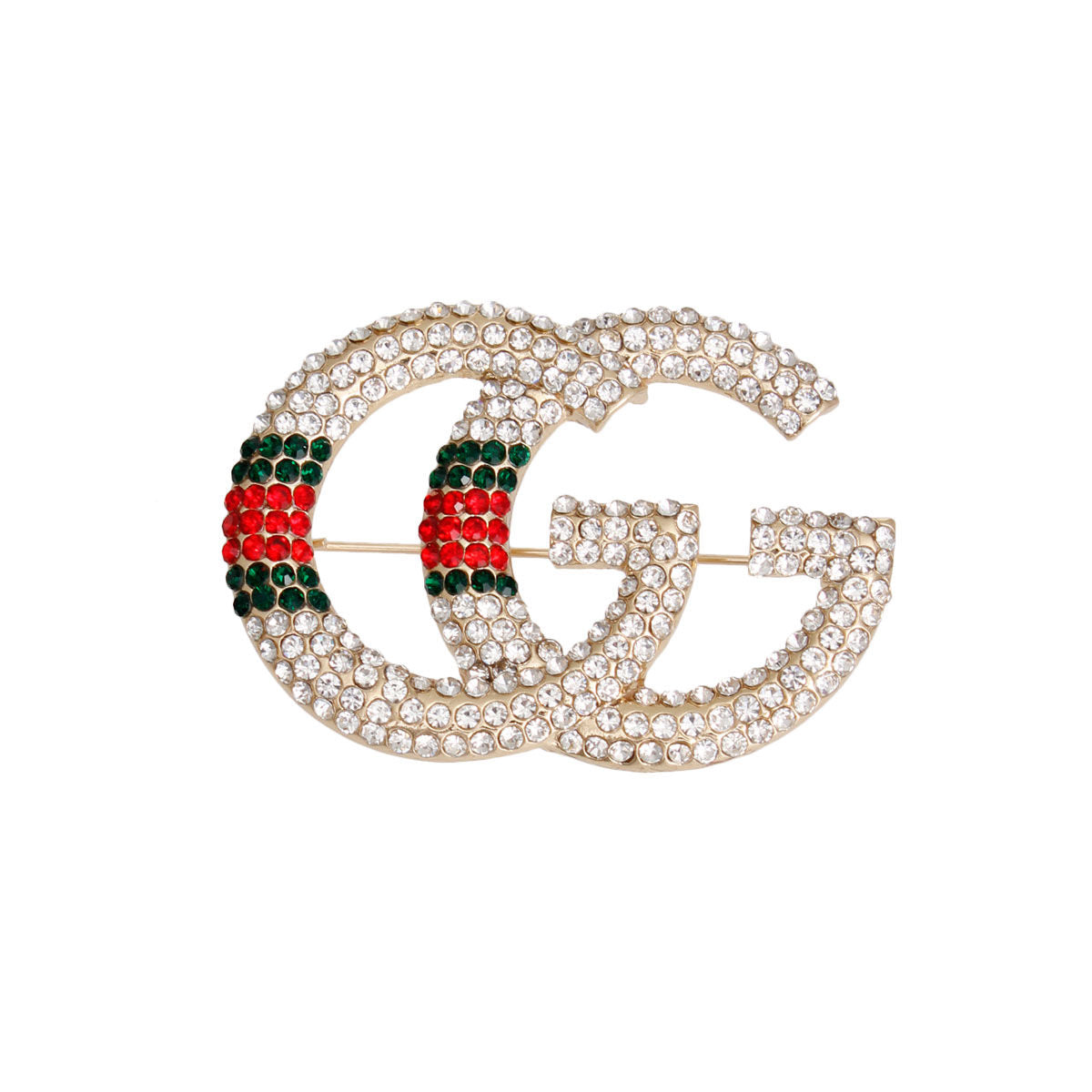 GG Stripe Gold Brooch