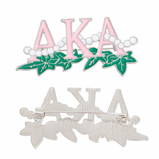 AKA Brooch AKA Pearl Ivy Leaf Sorority Pin