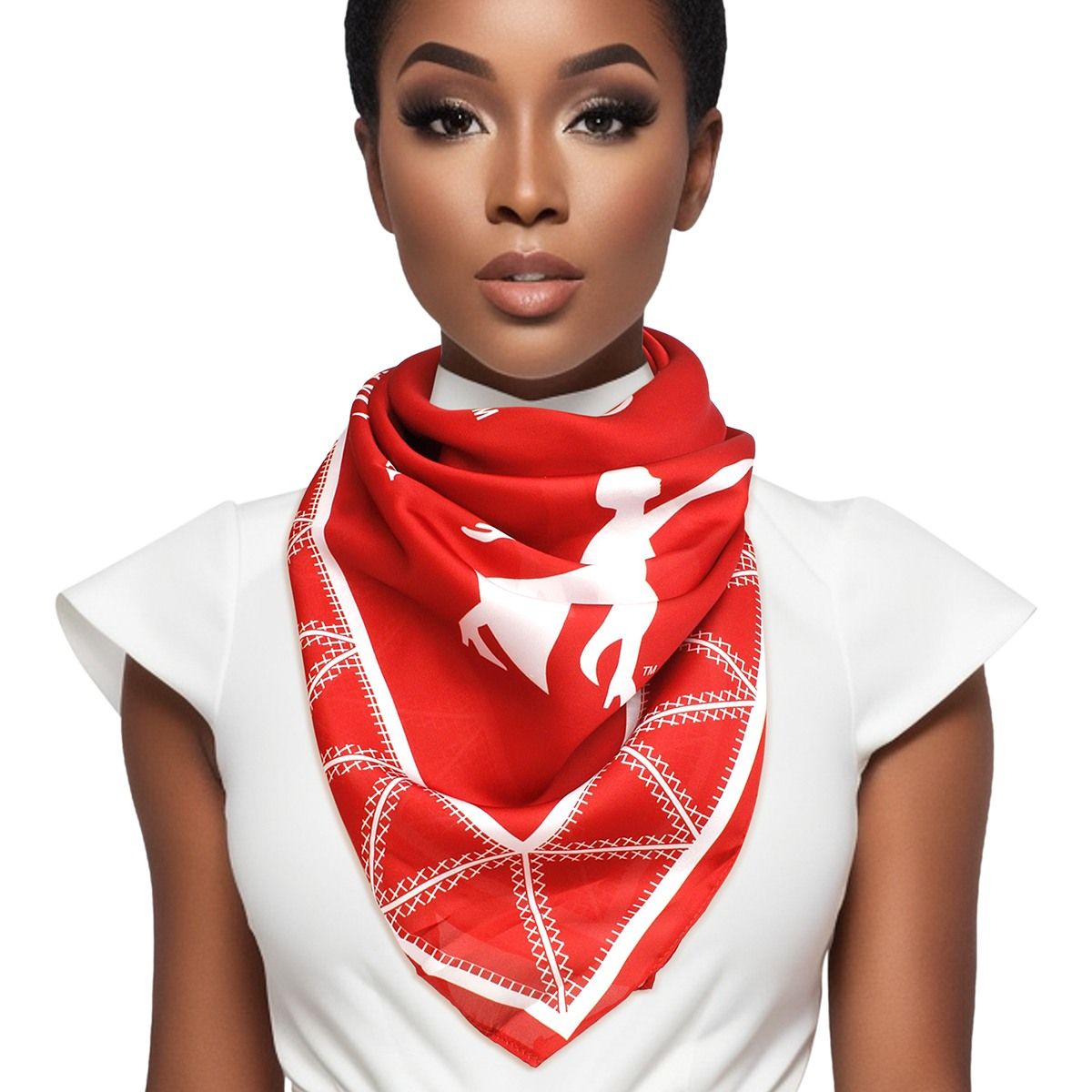 DST Sorority Red Square Scarf