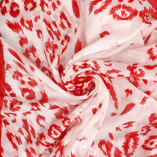 DST Sorority Red White Leopard Structured Kimono