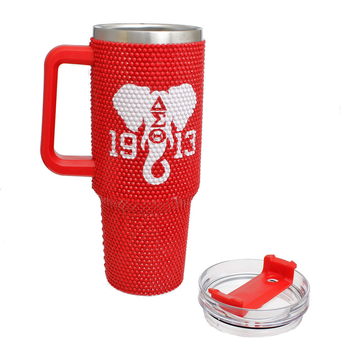 DST Sorority Red Bling 40.5 oz Tumbler Cup