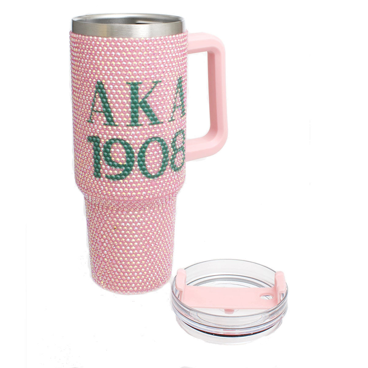 AKA Sorority Pink Bling 40.5 oz Tumbler Cup