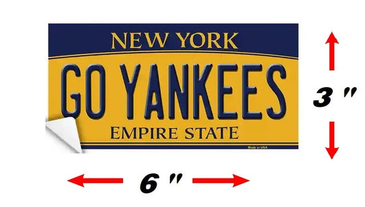 Go Yankees Sticker Size Graphic