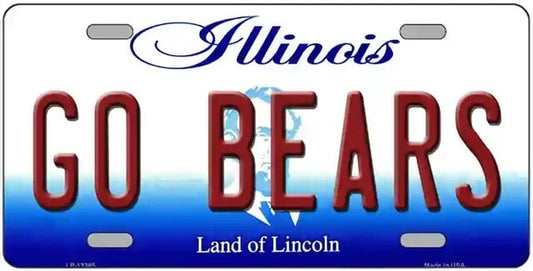 Go Bears Illinois Novelty License Plate