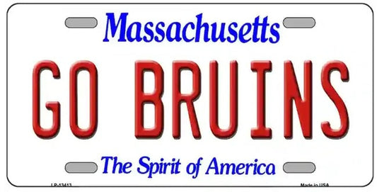 Go Bruins Novelty Metal License Plate Tag