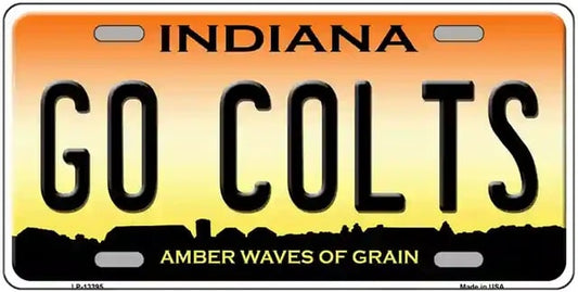 Go Colts Novelty Indiana License Plate