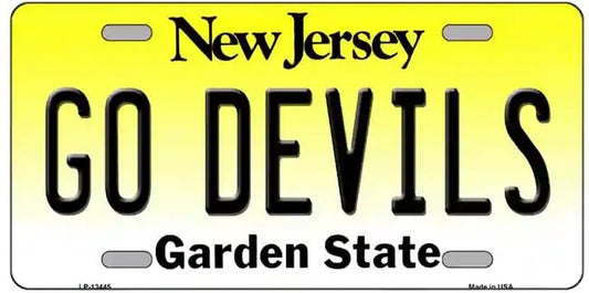 Go Devils New Jersey License Plate Sign