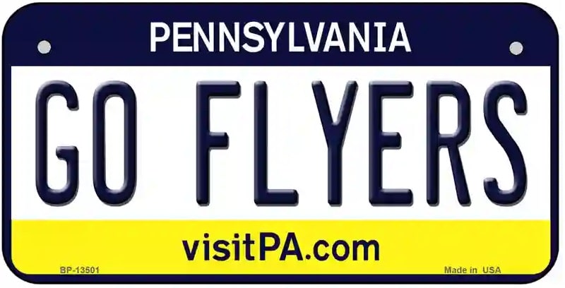 Flyers Fan Souvenir Bicycle License Plate