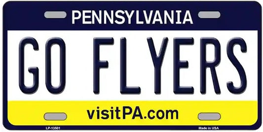 Go Flyers Novelty Metal License Plate