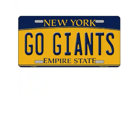 Go Giants Novelty License Plate