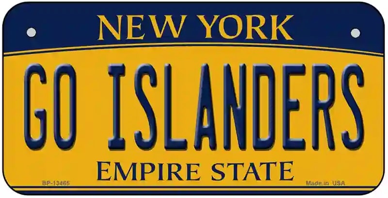 Go Islanders Fan Souvenir Bicycle License Plate
