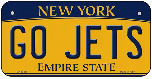 Go Jets Fan Souvenir Bicycle License Plate 