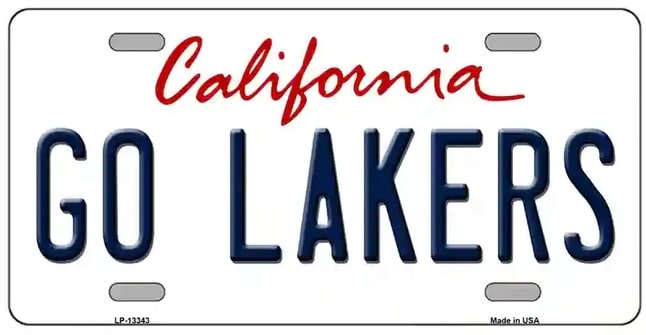 Go Lakers License Plate