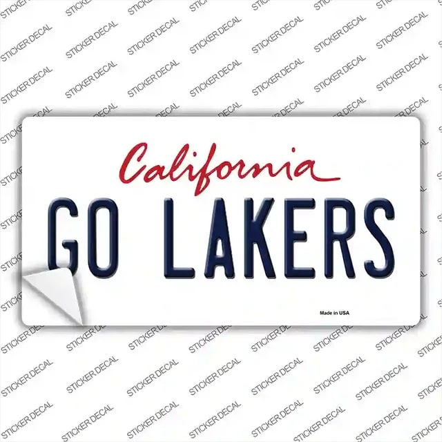 Go Lakers Peel and Stick Bumper Sticker