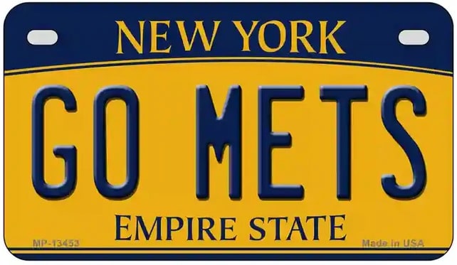 Go Mets Motorcycle License Plate