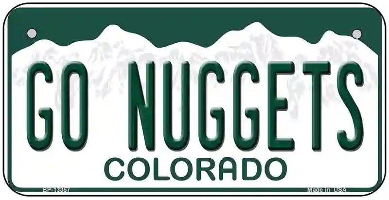 Go Nuggets Colorado Bicycle License Plate