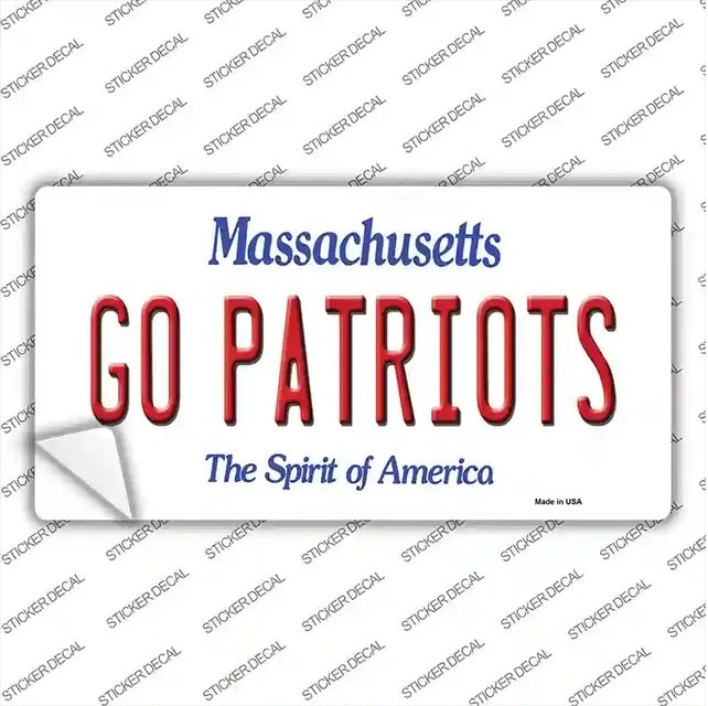 Go Patriots Bumper Sticker Decal