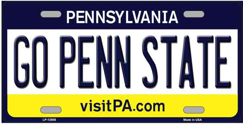 Go Penn State Novelty Metal License Plate