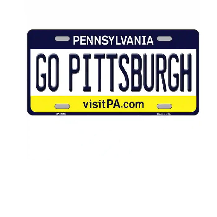 Go Pittsburgh State Background Vanity License Plate