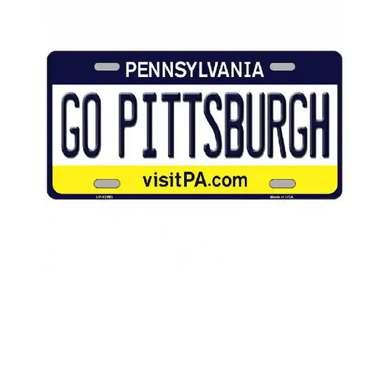 Go Pittsburgh State Background Vanity License Plate