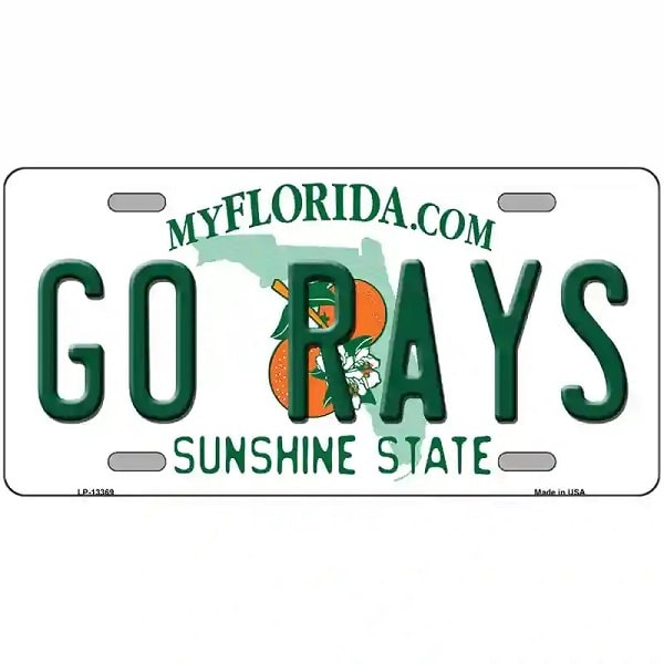 Go Rays [Tampa Bay]  Fan License Plate