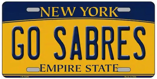 Buffalo Sabres Novelty Metal NY License Plate Style Sign