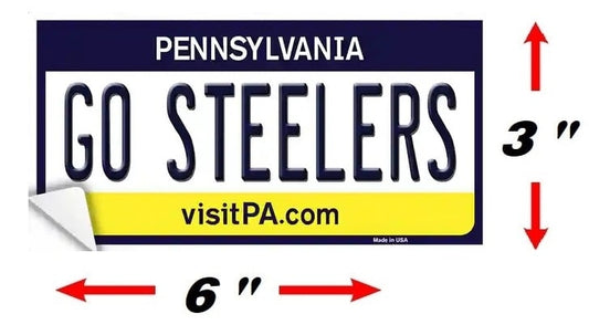 Go Steelers Fans Bumper Sticker Size graphic