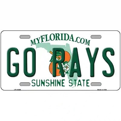 Go Rays [Tampa Bay]  Fan License Plate