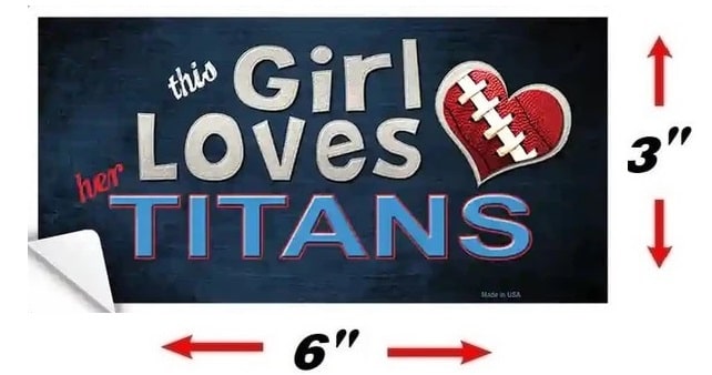 This Girl Loves Her Titans Bumper Sticker