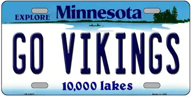 Go Vikings Novelty License Plate