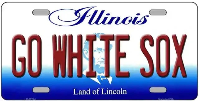 Go White Sox Novelty License Plate