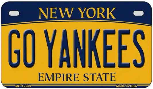 Go Yankees Motorcycle License Plate
