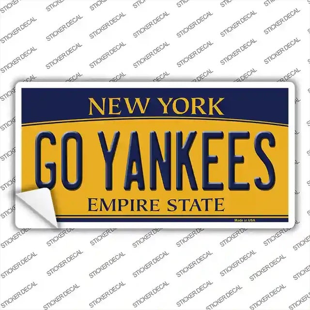 Go Yankees Peel & Stick Bumper Sticker