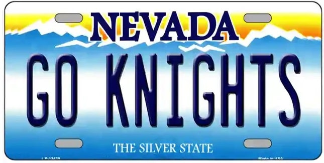 Go Knights Nevada Novelty License Plate