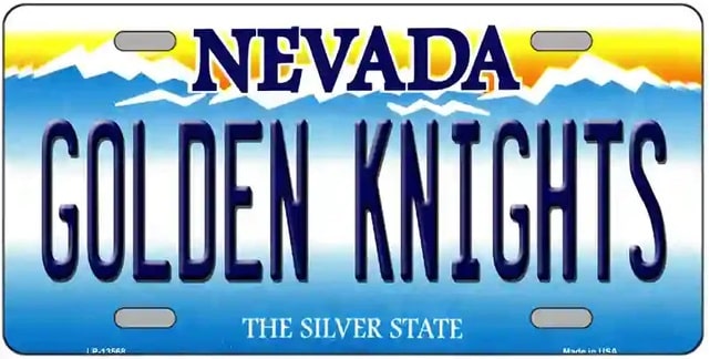 Golden Knights Nevada Novelty License Plate