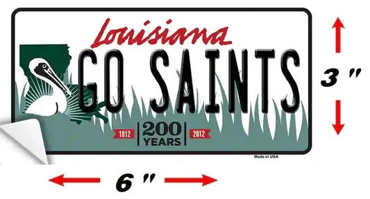 Size Go Saints Louisiana Sticker Decal