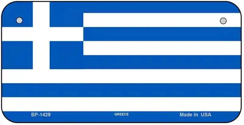 Greek / Greece Flag Bicycle License Plate