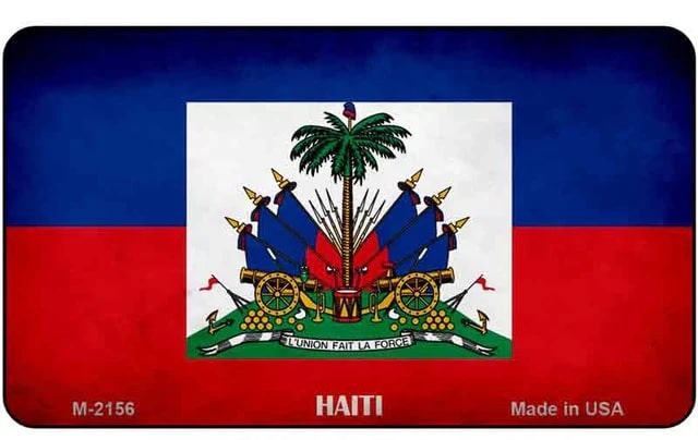 Haiti Flag Novelty Metal Magnet